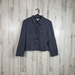 Nycard blue, white blazer women's size 10